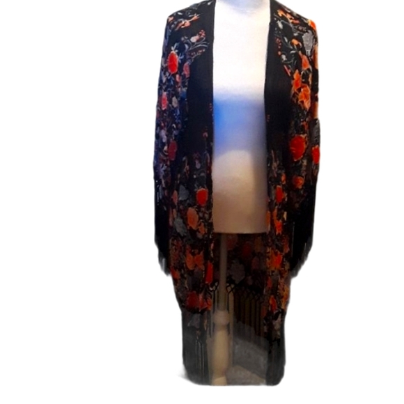Forever 21 Tops - Floral Kimono Coverup with Tassels